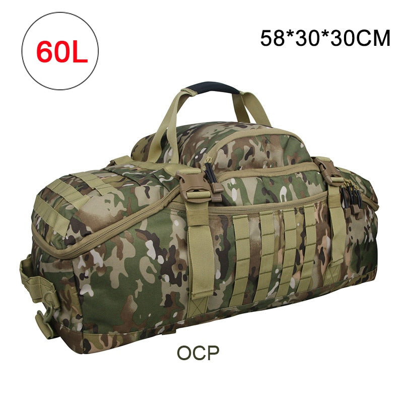 40L 60L Men Army Sport Gym Bag Military Tactical Waterproof Backpack , Molle Camping Backpacks , Sports Travel Bags