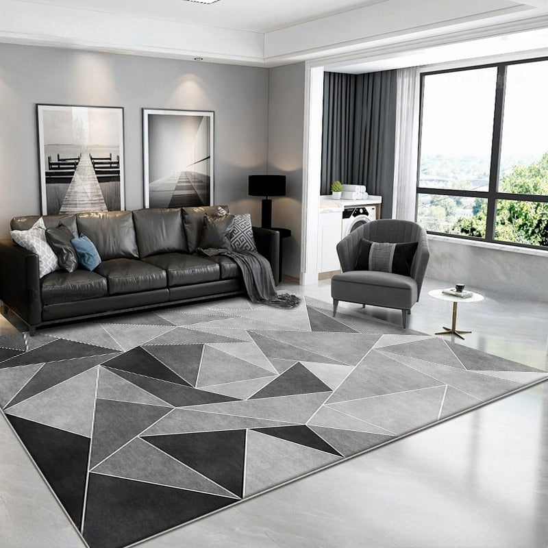 Nordic Marble Geometry Carpet