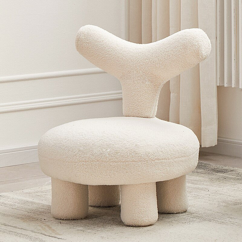 Lamb Velvet Single Casual Small Sofa Chair