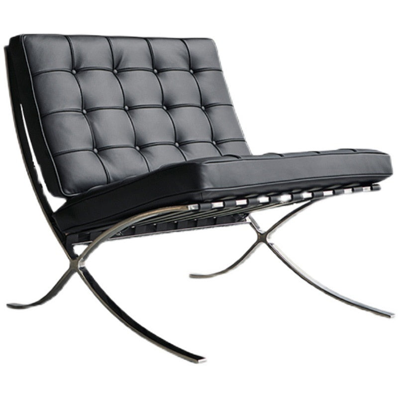 Barcelona Chair modern style, Leather and Stainless steel