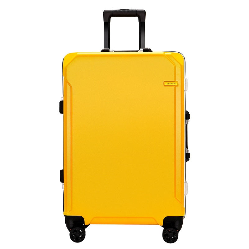 Popular Fashion Rolling Luggage 20&quot; 22&quot; 24&quot; 26&quot; Inch Brand Suitcase Men Aluminum Frame Travel Suitcase