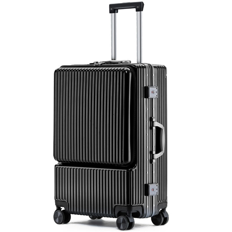 Aluminum frame Travel suitcases Universal wheel Trolley , carry on Luggage