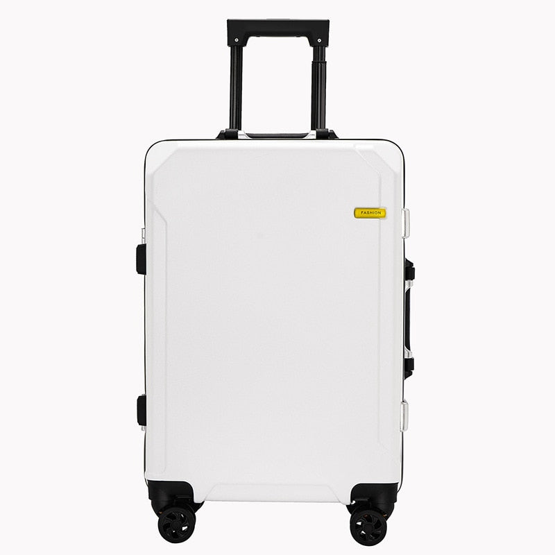 Popular Fashion Rolling Luggage 20&quot; 22&quot; 24&quot; 26&quot; Inch Brand Suitcase Men Aluminum Frame Travel Suitcase