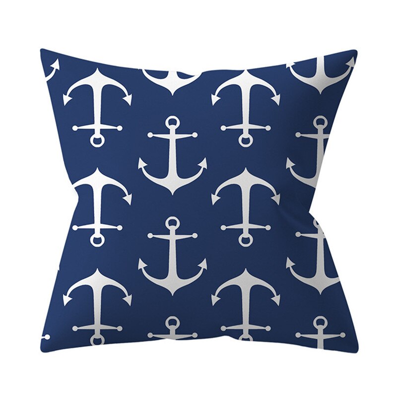 Navy Blue Mandala Geometric Cushion Cover