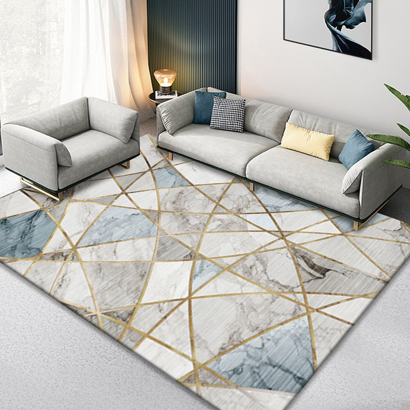 Nordic Marble Geometry Carpet