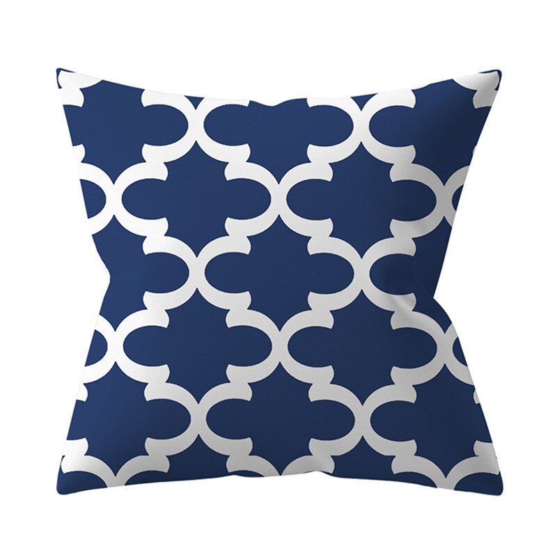 Navy Blue Mandala Geometric Cushion Cover