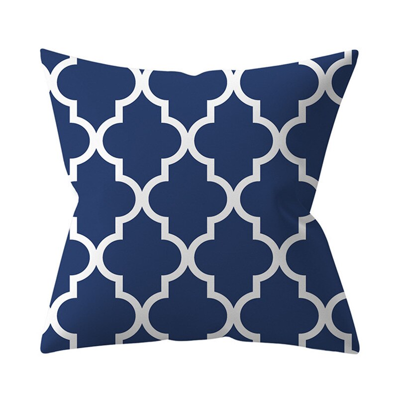 Navy Blue Mandala Geometric Cushion Cover