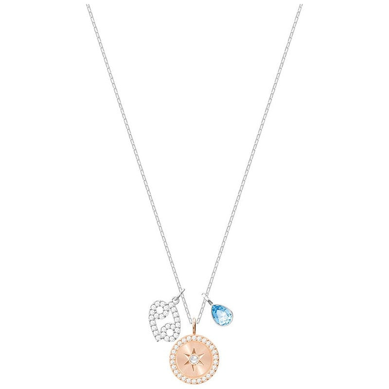 Swarovski Zodiac Pendant Cancer, Aqua, Rhodium Plating 5349215