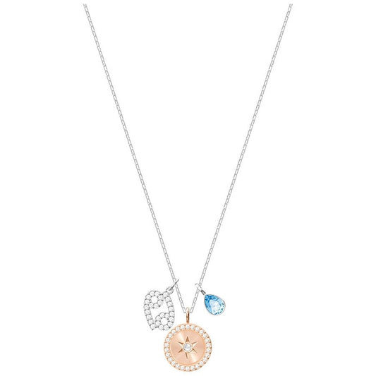 Swarovski Zodiac Pendant Cancer, Aqua, Rhodium Plating 5349215