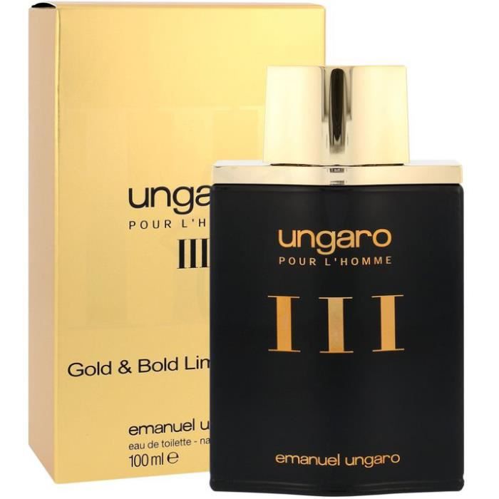 Ungaro III by Emanuel Ungaro gold & Bold limited edition for men eau de toilette 100ml