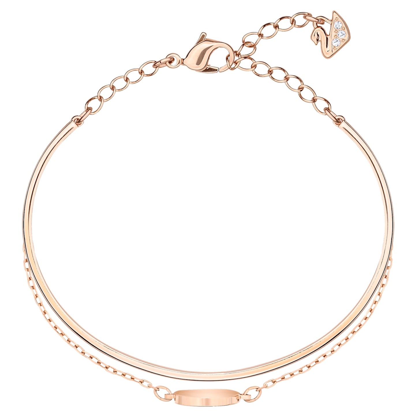 Swarovski Ginger Bangle, Gray, Rose-gold tone plated 5389046