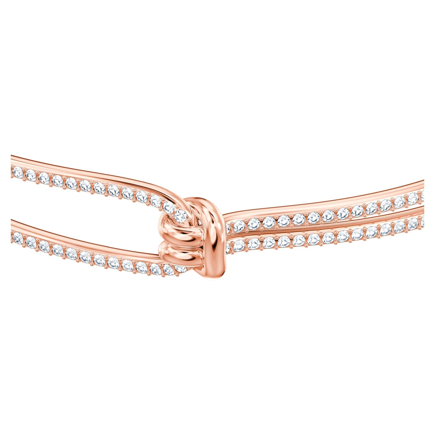 Swarovski Lifelong Bangle, White, Rose-gold tone plated 5390818