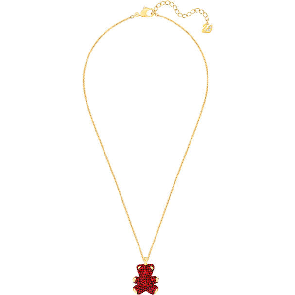 PENDENTIF TEDDY 3D, ROUGE, MÉTAL DORÉ   5388876