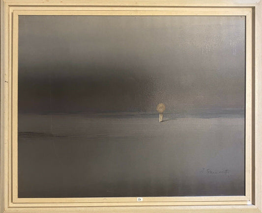 Diego Smaniotto authentic Painting, 1992, Fragment du réel, with frame